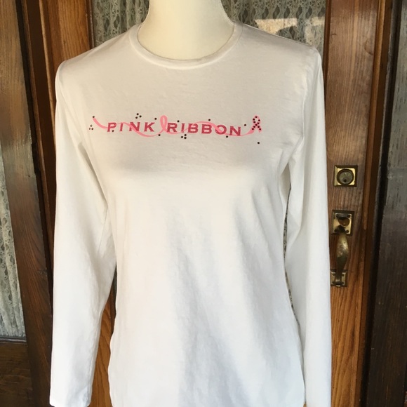 Breast Cancer Awareness Long sleeve T-Shirt Medium - Picture 2 of 8